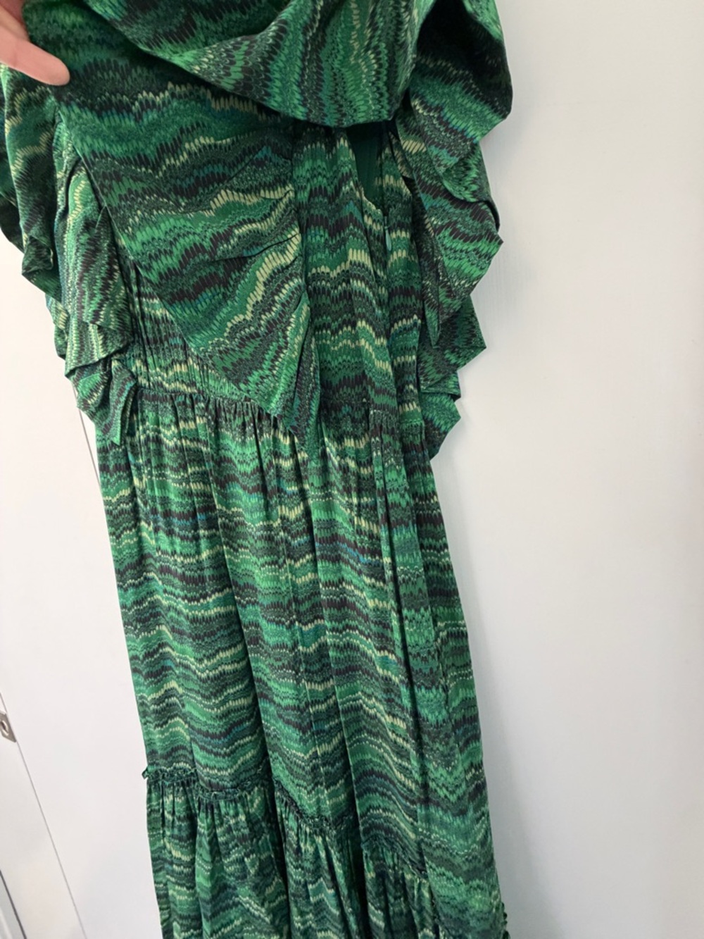 Ulla Johnson Emerald Wave-Print Maxi Dress - Picture 4 of 5